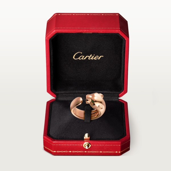 Bague Panthère de Cartier Or rose, grenats tsavorite, onyx