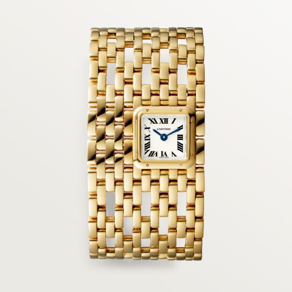 Panthère de Cartier watch Cuff, quartz movement, yellow gold