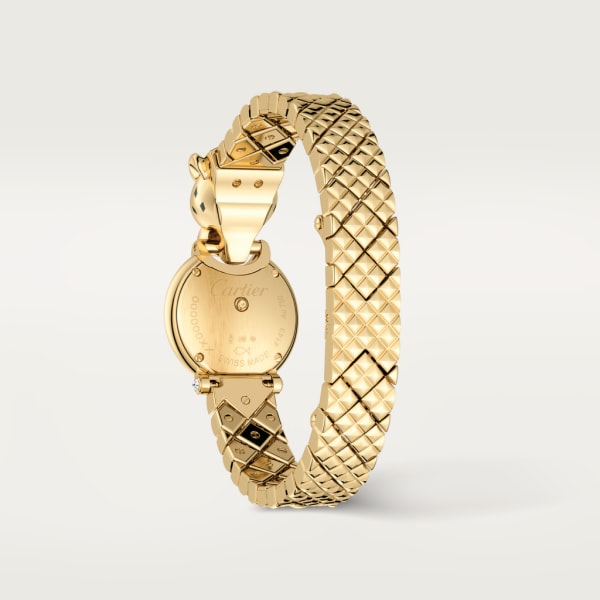 Uhr La Panthère de Cartier Kleines Modell, Quarzwerk, Gelbgold, Diamanten