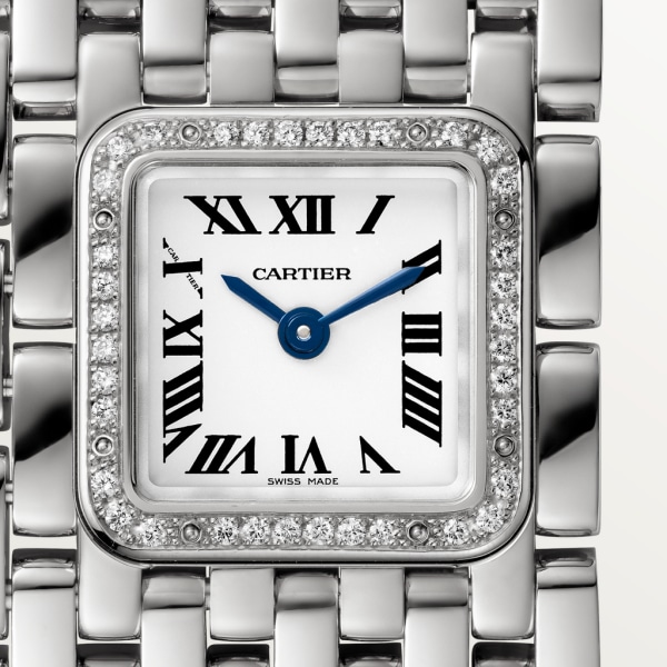 Reloj Panthère de Cartier Pulsera, movimiento de cuarzo, oro blanco, diamantes