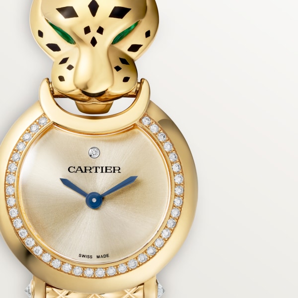 Montre La Panthère de Cartier Petit modèle, mouvement quartz, or jaune, diamants