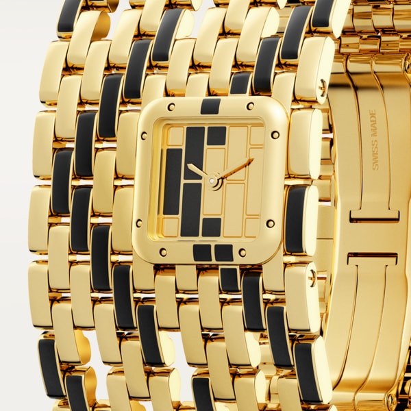 Reloj Panthère de Cartier Pulsera, movimiento de cuarzo, oro amarillo, laca