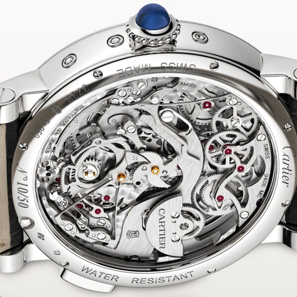 Reloj Rotonde de Cartier Gran Complicación Esqueleto 45 mm, movimiento automático, platino, piel