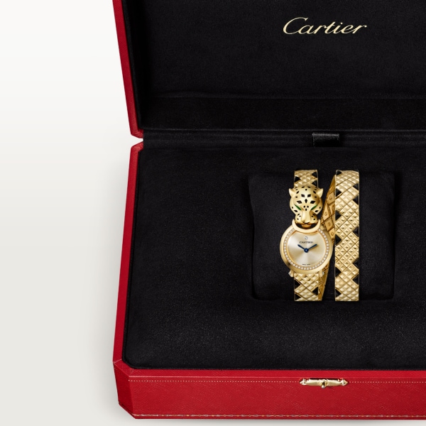 Montre La Panthère de Cartier 23,6 mm, or jaune, diamants