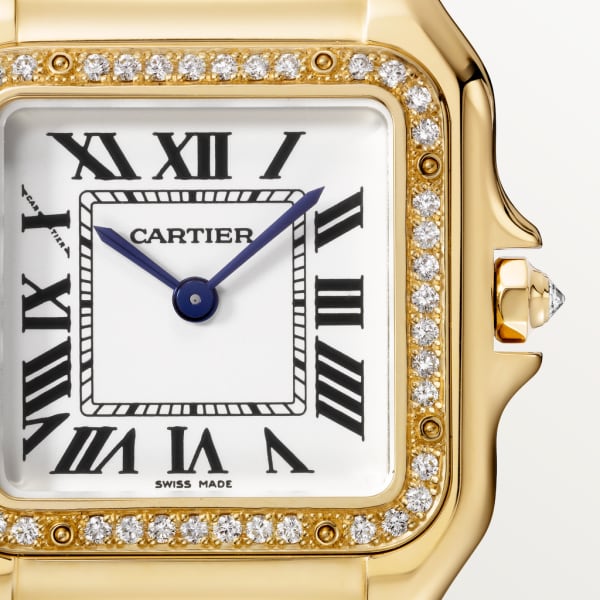 Panthère de Cartier Mittleres Modell, Quarzwerk, Gelbgold, Diamanten