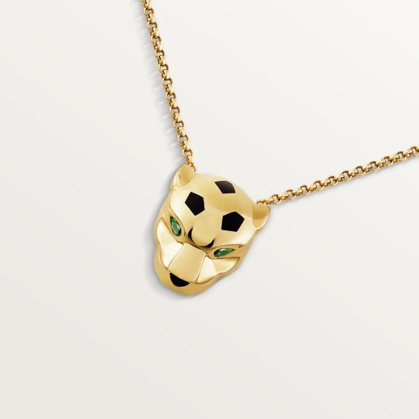 Panthère de Cartier necklace Yellow gold, onyx, tsavorite garnets