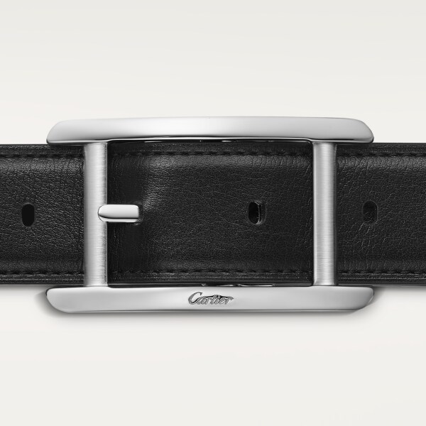 Cinturón Tank de Cartier Material de origen no animal color negro, hebilla acabado paladio