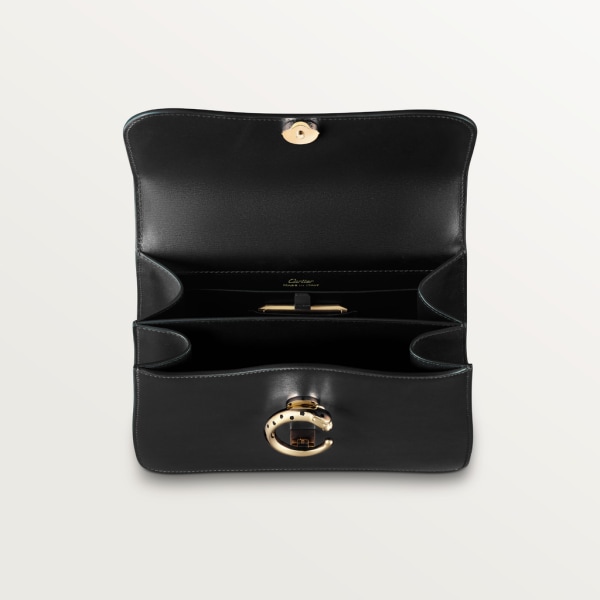 Bolso con asa tamaño pequeño, Panthère de Cartier Piel de becerro color negro, acabado dorado
