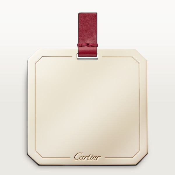 Bolso de cadena tamaño mini, C de Cartier Piel de becerro color rojo cereza, acabado dorado y esmalte color rojo cereza