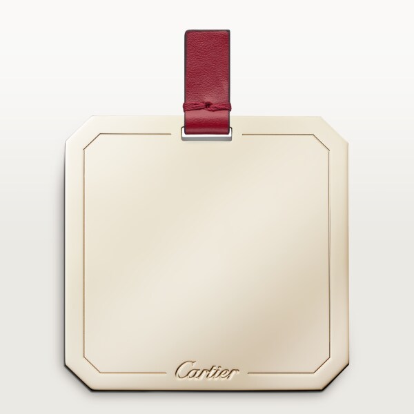 Bolso de cadena tamaño mini, doble C de Cartier Piel de becerro color rojo cereza, acabado dorado y esmalte color rojo cereza