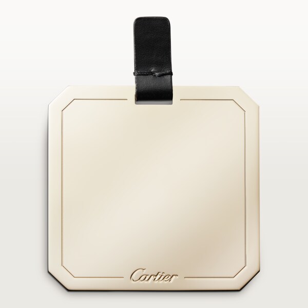 Bolso de cadena tamaño mini, doble C de Cartier Piel de becerro color negro, acabado dorado y esmalte color negro