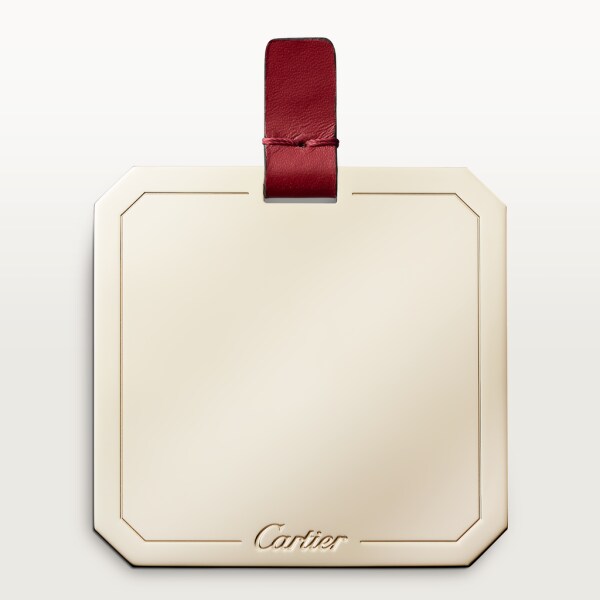 Bolso de cadena tamaño pequeño, doble C de Cartier Piel de becerro color rojo cereza, acabado dorado y esmalte color rojo cereza