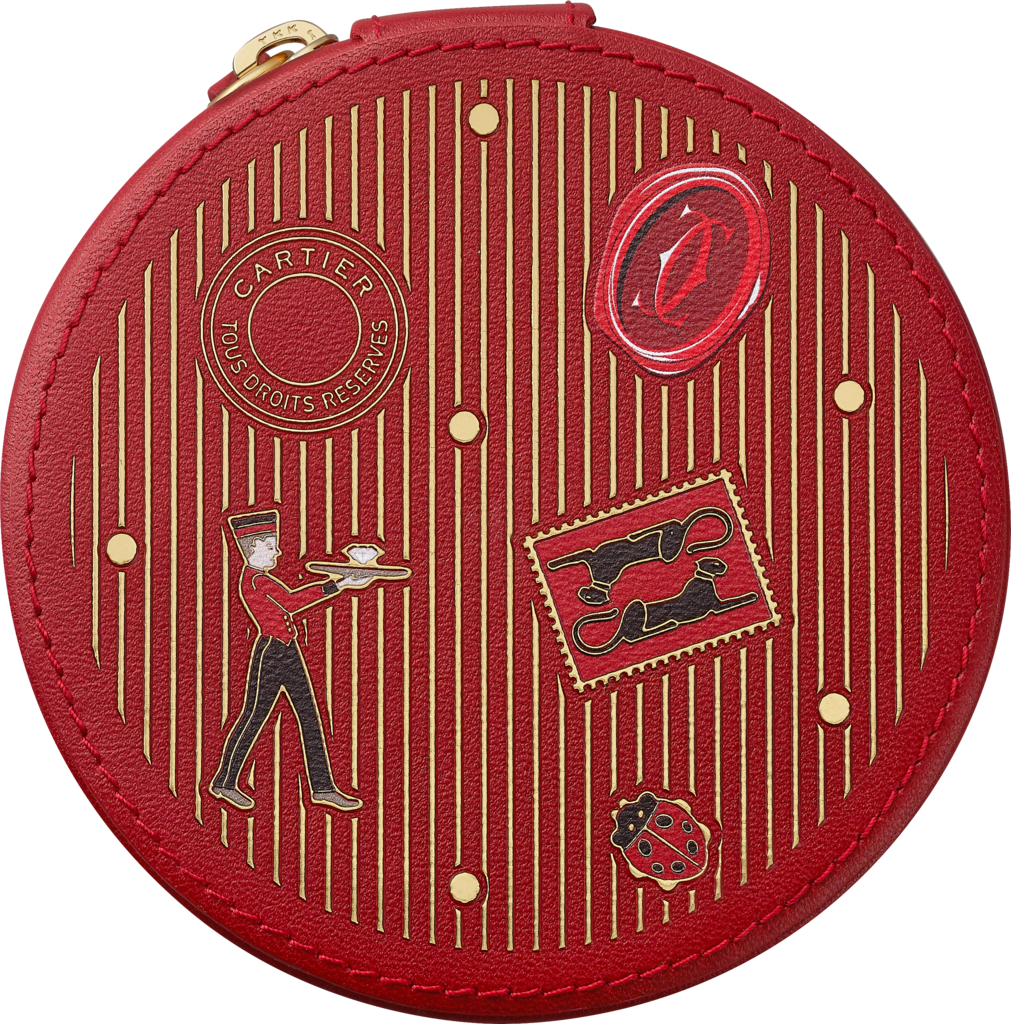 CROG000644 - Mini case Diabolo de Cartier - Red calfskin and golden finish  - Cartier