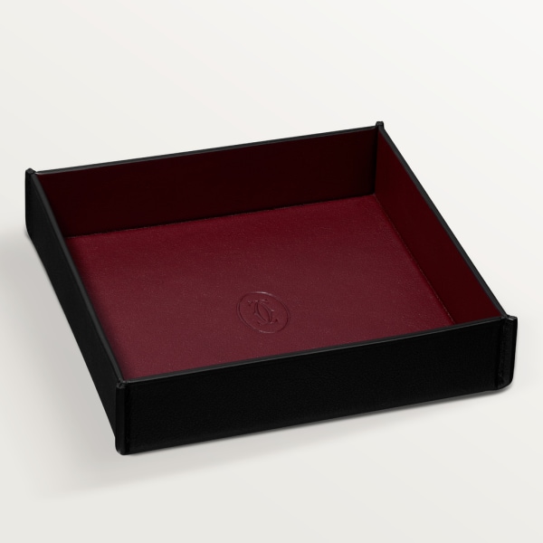 Must de Cartier MM trinket tray Black and burgundy calfskin