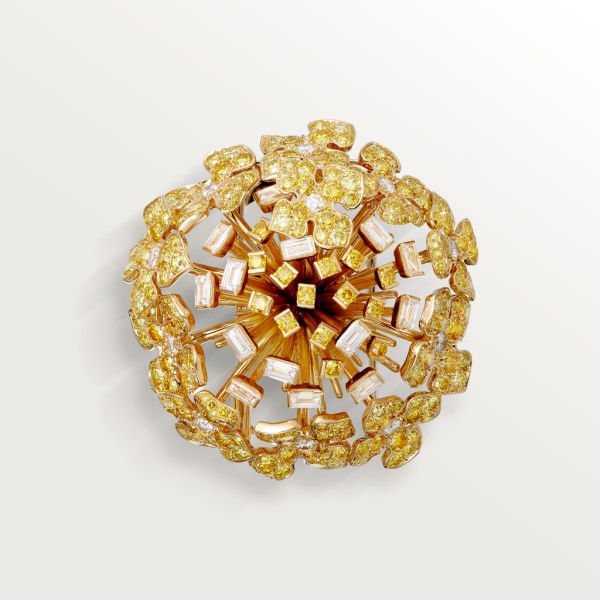 Broche Fauna y Flora de Cartier Oro amarillo, diamantes amarillos, diamantes