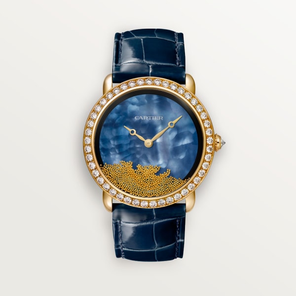 Reloj Révélation d'une Panthère 37 mm, manual, oro amarillo, diamantes, nácar, piel