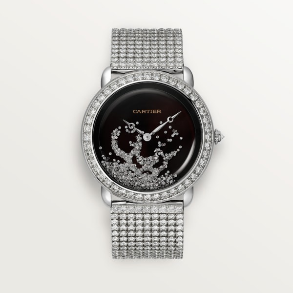 Reloj Révélation d'une Panthère 37 mm, manual, oro blanco, diamantes, laca