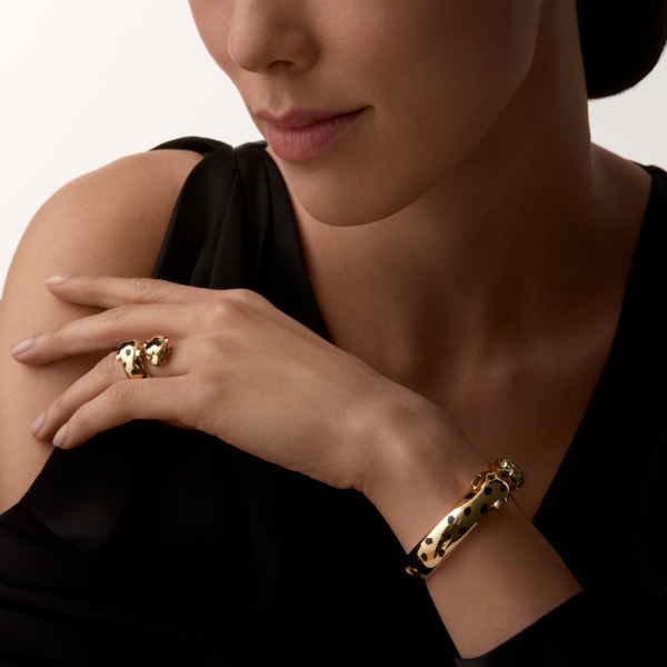 Panthère de Cartier bracelet Yellow gold, lacquer, onyx, tsavorite garnets