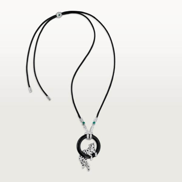 Panthère de Cartier necklace Platinum, emeralds, onyx, diamonds