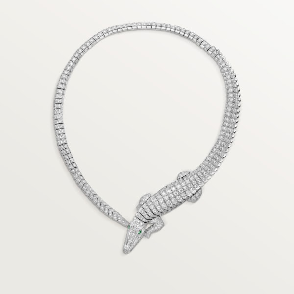 Cartier Fauna and Flora Necklace White gold, emeralds, diamonds