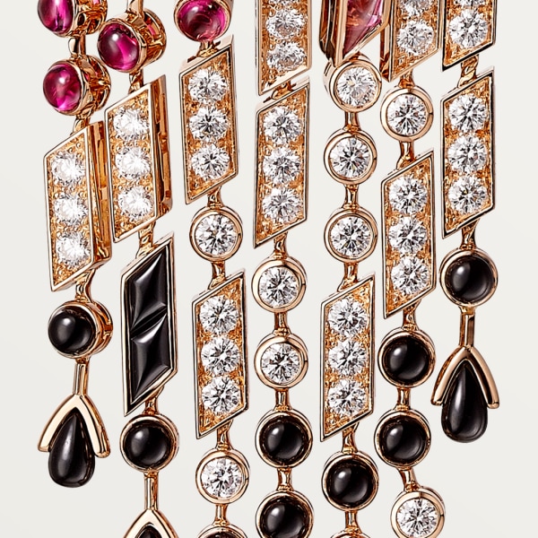 Collar Panthère de Cartier Oro rosa, esmeralda, ónix, rubelita, diamantes