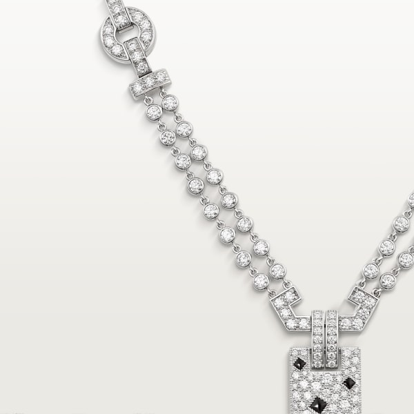 Collar Panthère de Cartier Oro blanco, ónix, esmeraldas, diamantes