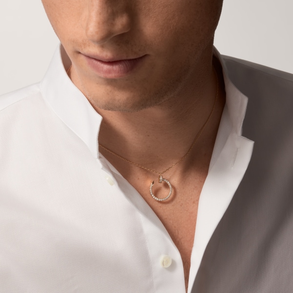 Juste un Clou necklace, diamonds Rose gold, diamonds