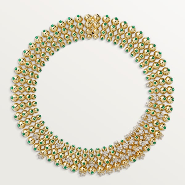 Cactus de Cartier necklace Yellow gold, emeralds, diamonds
