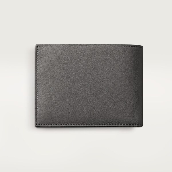 Must de Cartier 6-credit card wallet Ash grey cowhide, palladium finish