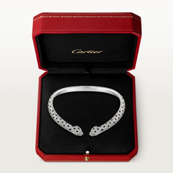 Collar Panthère de Cartier Oro blanco, esmeraldas, ónix, diamantes