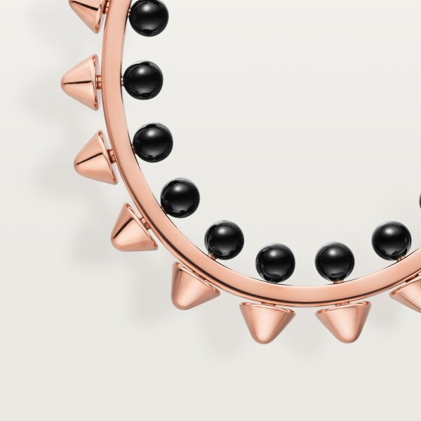 Clash de Cartier hoop earrings Rose gold, onyx