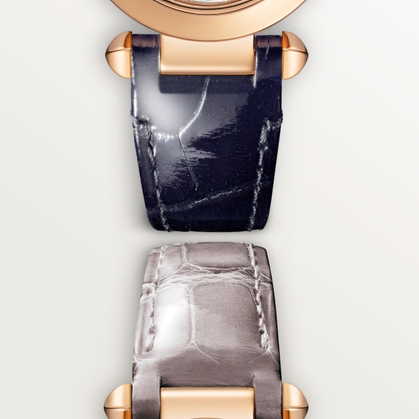 Reloj Pasha de Cartier 30 mm, movimiento de cuarzo, oro rosa, correas de piel intercambiables