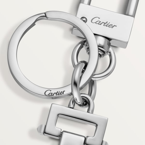 Pasha de Cartier key ring Palladium-finish metal, resin