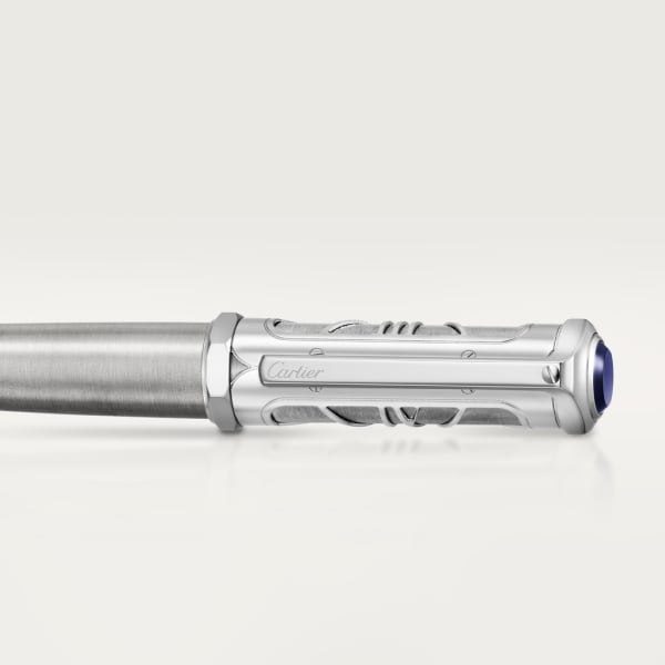 CROP000168 - Santos-Dumont de Cartier ballpoint pen - Palladium-finish  metal - Cartier