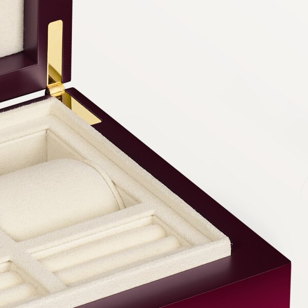 Entrelacés de Cartier three watch and cufflink box, large model Lacquered wood