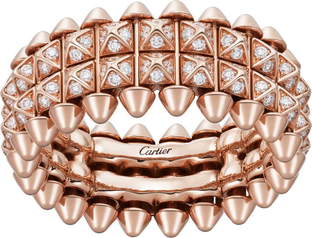 Clash de Cartier ringRose gold, diamonds.