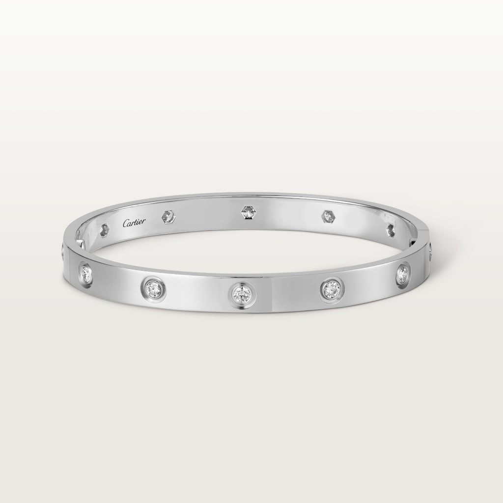 Love bracelet, 10 diamondsWhite gold, diamonds