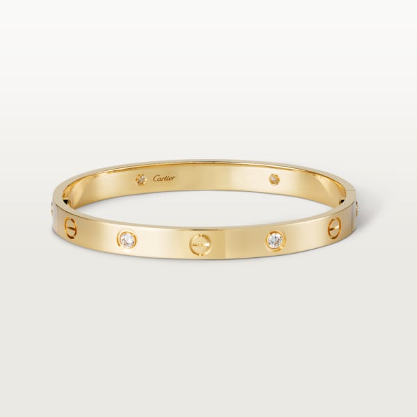 Love bracelet, classic model, 4 diamonds Yellow gold, diamonds