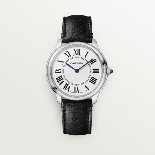 Ronde Must de Cartier watch 36 mm, quartz movement, steel, strap made without animal materials