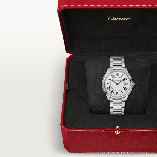Reloj Ronde Must de Cartier 36 mm, movimiento de cuarzo, acero