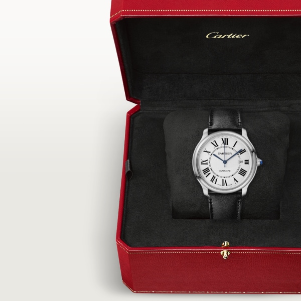 Reloj Ronde Must de Cartier 40 mm, movimiento automático, acero, correa de origen no animal