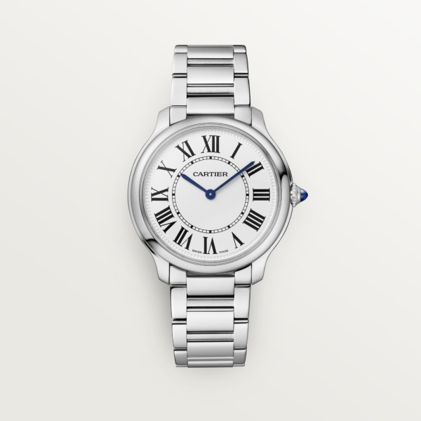 Reloj Ronde Must de Cartier 36 mm, movimiento de cuarzo, acero