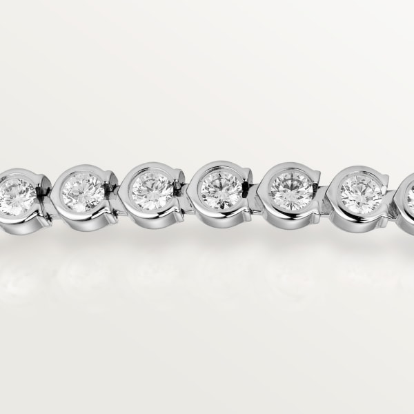 Bracelet C de Cartier Or gris, diamants