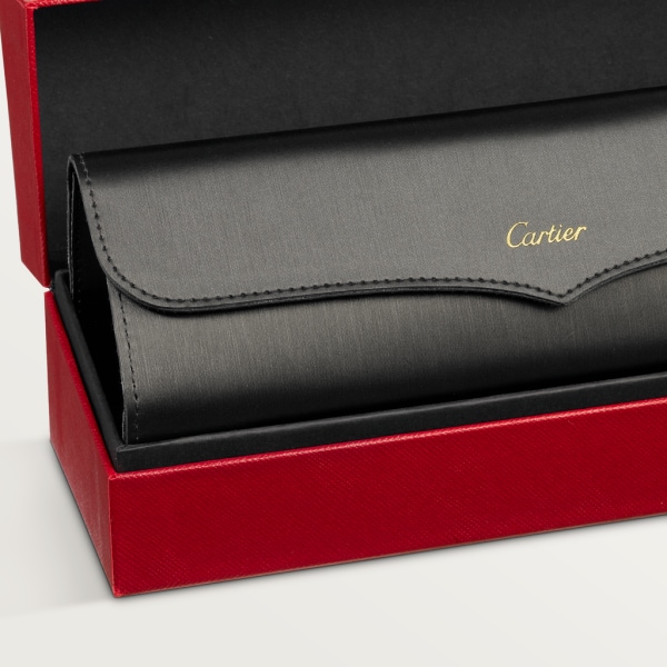 Lunettes Panthère de Cartier Solaires Métal, finition dorée lisse, verres pourpres