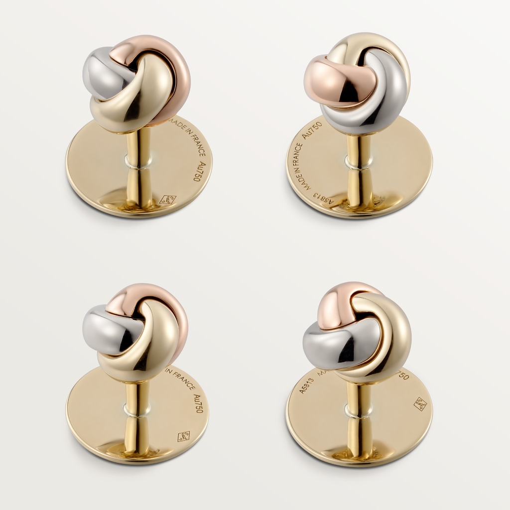 Boutons de plastron TrinityOr gris, or jaune, or rose