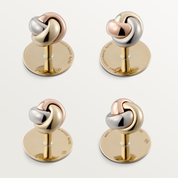 Boutons de plastron Trinity Or gris, or jaune, or rose