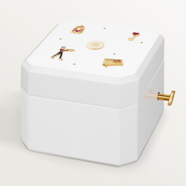 Diabolo de Cartier music box Lacquered wood and lacquered gold-finish metal