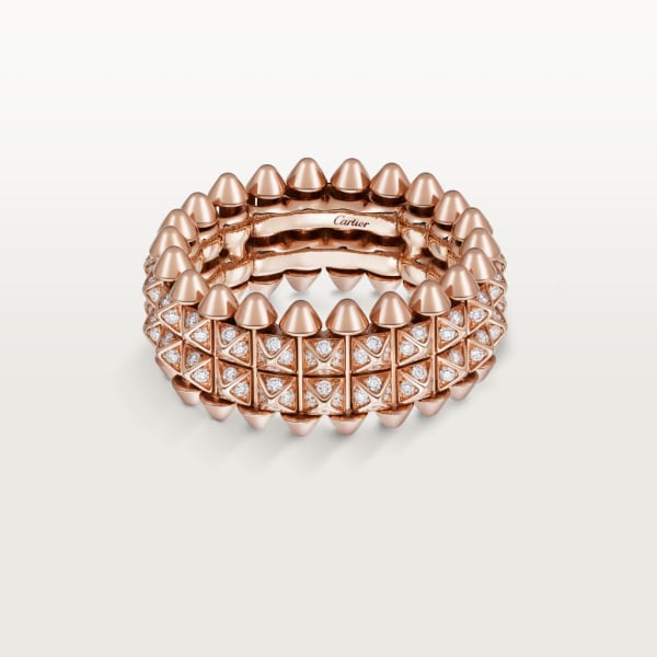 Clash de Cartier ring Rose gold, diamonds.