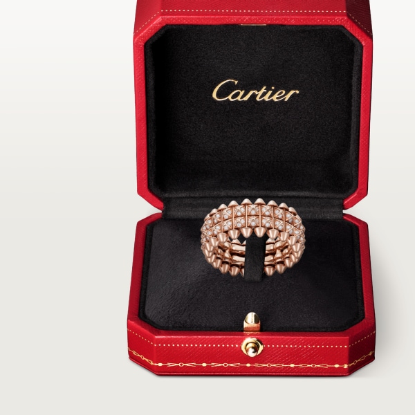 Anillo Clash de Cartier Oro rosa, diamantes.