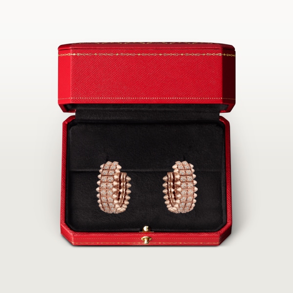 Pendientes Clash de Cartier Oro rosa, diamantes.